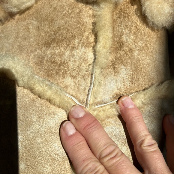 Vintage The Sheepskin Trader Shearling Lambskin Rancher coat jacket Small 4 6 - Picture 12 of 15